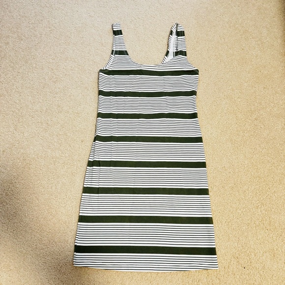 Forever 21 Olive Striped Mini Dress - Picture 3 of 7